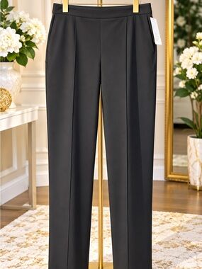 Classic Black Women's Straight-Leg Pants